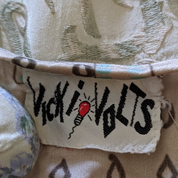 Vintage 1970s Vicki Volts stretchy Top with Scarf Medium - Picture 6 of 8